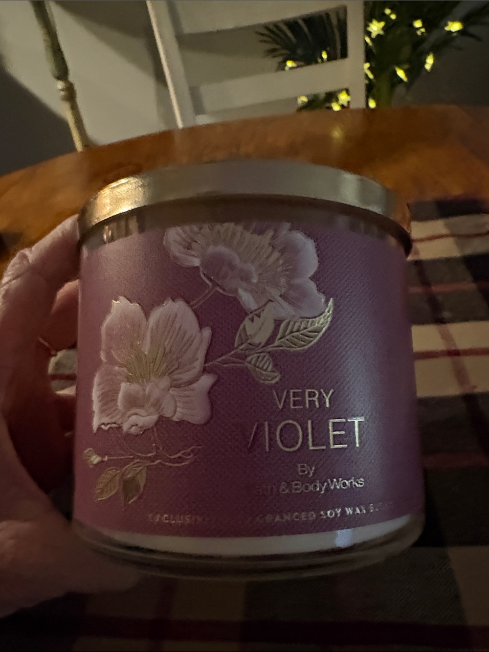 Nwt “Very Violet” 3 wick from B&B New Fall Collection